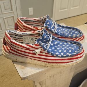 Patriotic Mens Shoes with Stars and Stripes